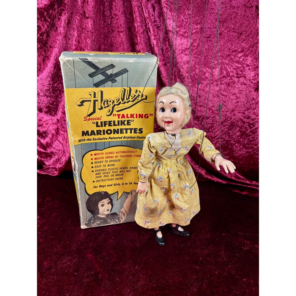 Vintage Marionette Doll – Hazelle's "Airplane Control" Blonde Lady with Box